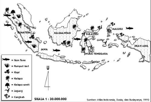 Gambar Peta Persebaran Flora di Indonesia