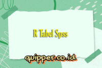 R Tabel Spss