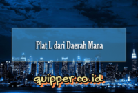 Plat L dari Daerah Mana