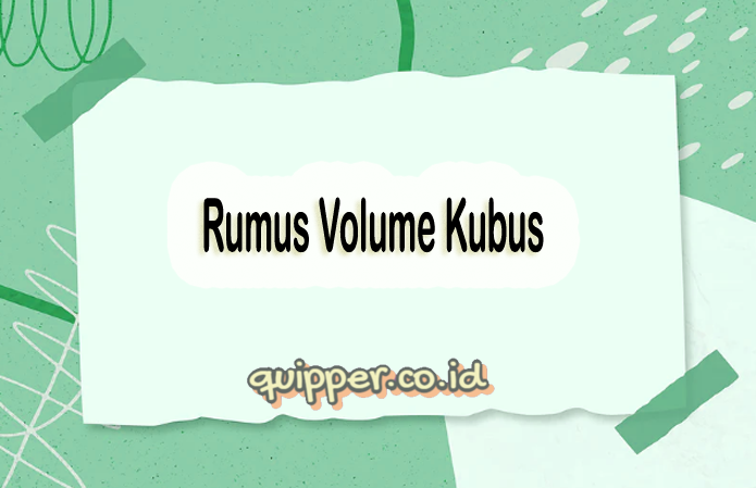 Rumus Volume Kubus