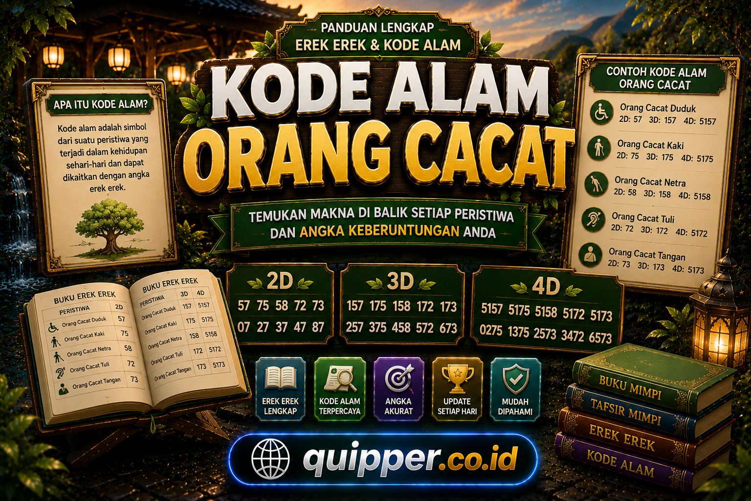 Kode Alam Orang Cacat 2D 3D 4D