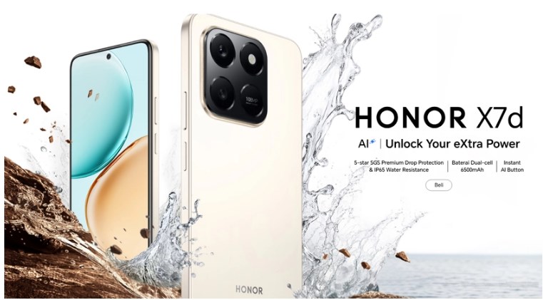 Honor Resmi Rilis X7d di Indonesia, Hadir dengan Baterai 6.500mAh dan Memori 512GB