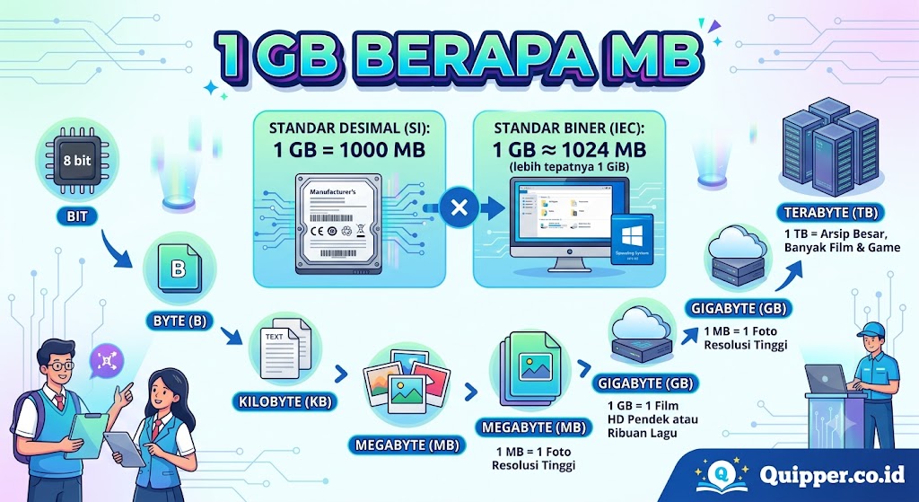 1 GB Berapa MB