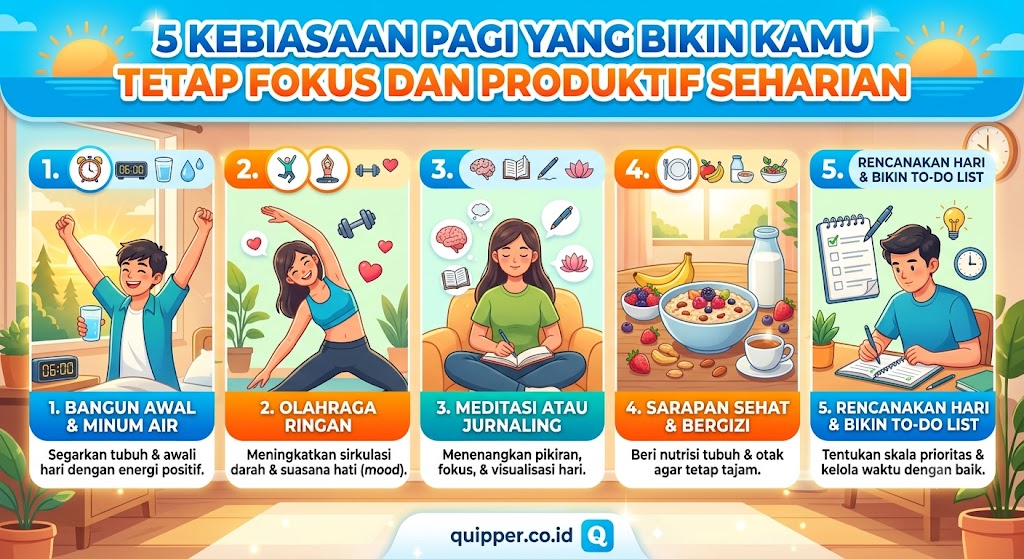 5 Kebiasaan Pagi yang Bikin Kamu Tetap Fokus dan Produktif Seharian