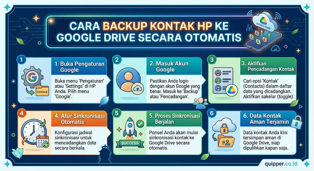 Cara Backup Kontak HP ke Google Drive Secara Otomatis