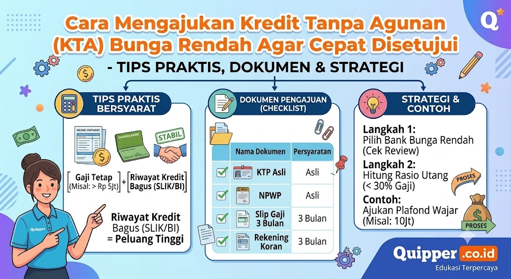 Cara Mengajukan Kredit Tanpa Agunan (KTA) Bunga Rendah Agar Cepat Disetujui