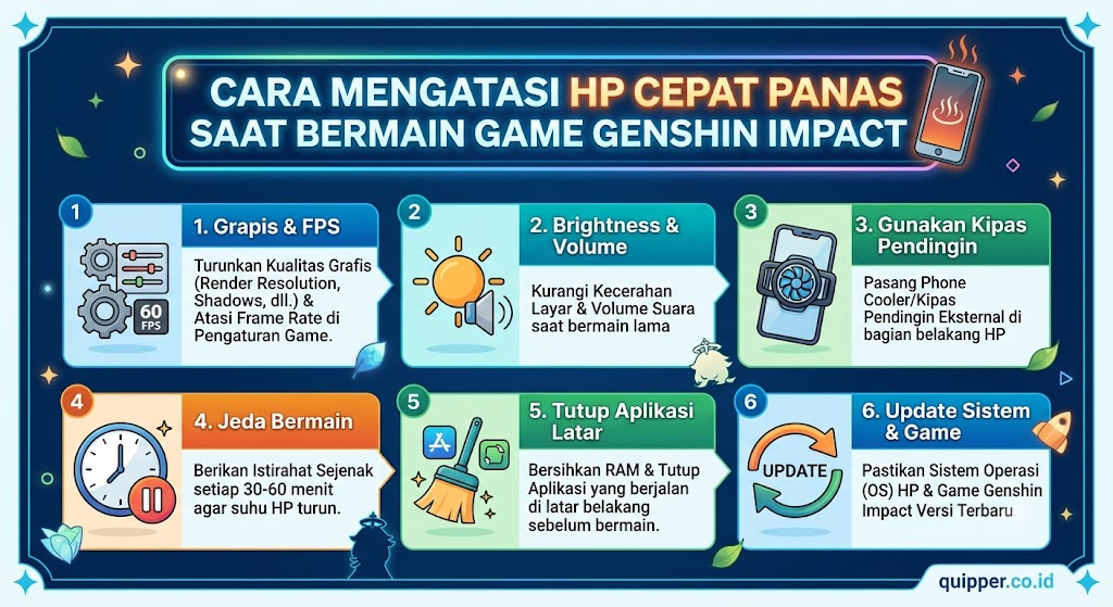 Cara Mengatasi HP Cepat Panas Saat Bermain Game Genshin Impact