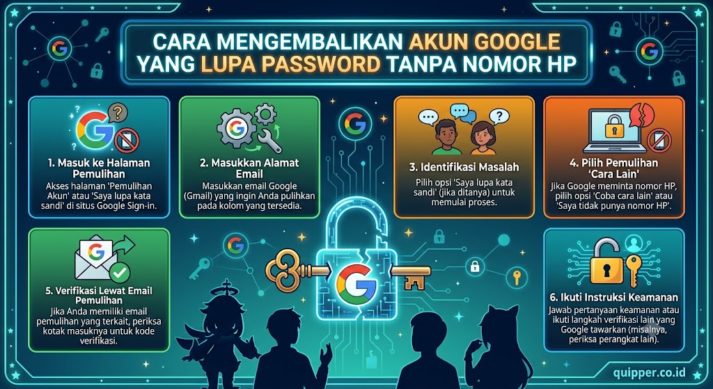 Cara Mengembalikan Akun Google yang Lupa Password Tanpa Nomor HP