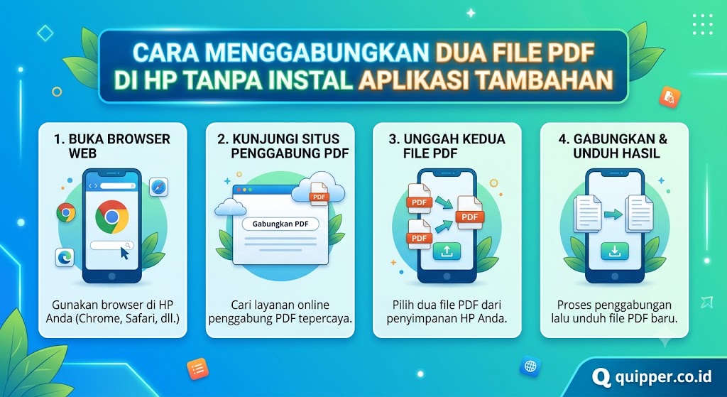 Cara Menggabungkan Dua File PDF di HP Tanpa Instal Aplikasi Tambahan