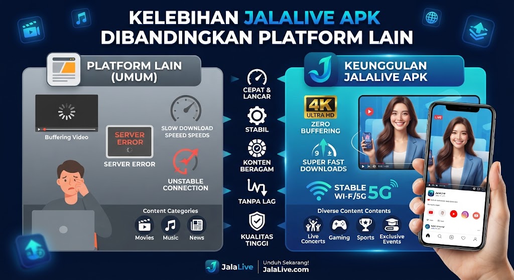 Kelebihan JalaLive APK Dibandingkan Platform Lain