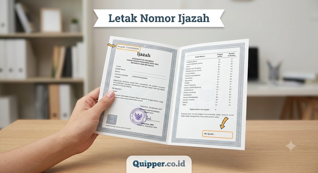 Letak Nomor Ijazah