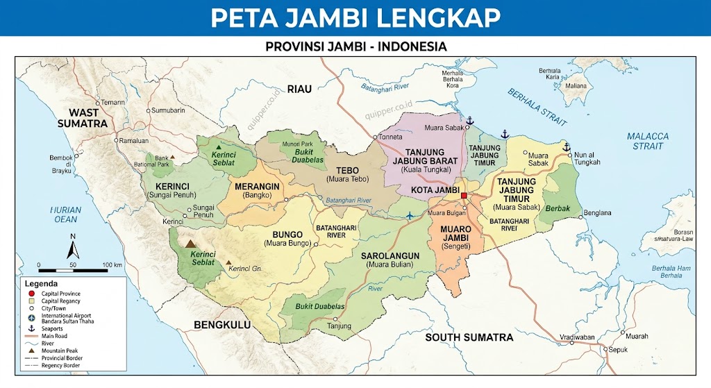 Peta Jambi Lengkap