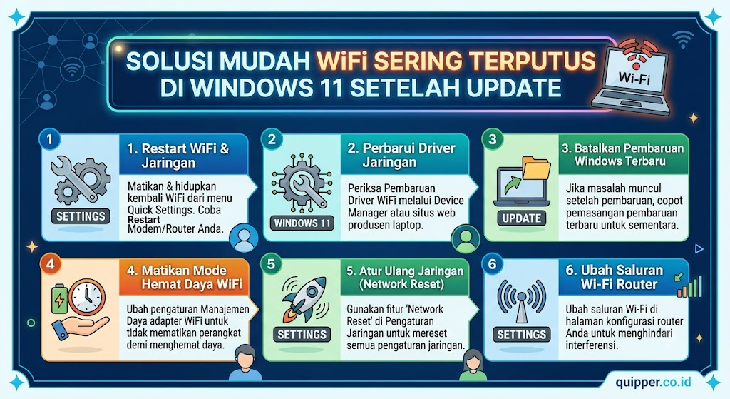 Solusi Mudah WiFi Sering Terputus di Windows 11 Setelah Update