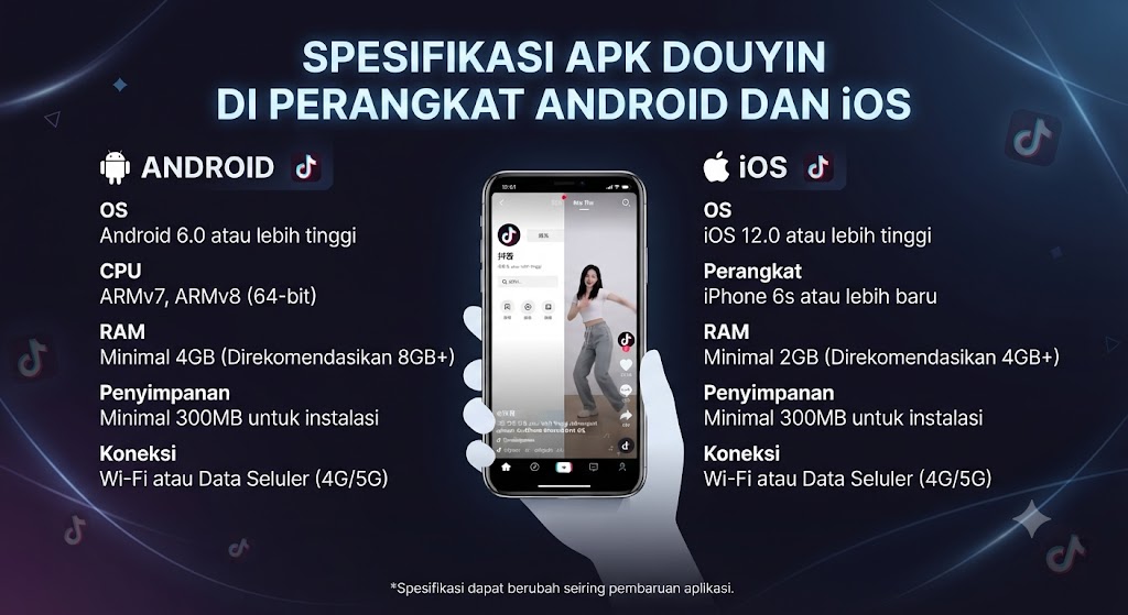 Spesifikasi Apk Douyin di Perangkat Android dan iOS