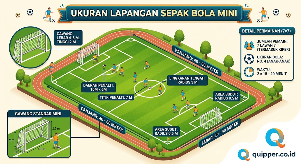 Ukuran Lapangan Sepak Bola Mini