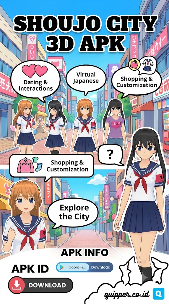 Fitur Premium Shoujo City 3D APK