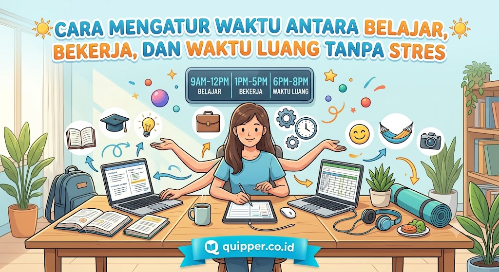 Cara Mengatur Waktu Antara Belajar, Bekerja, dan Waktu Luang Tanpa Stres